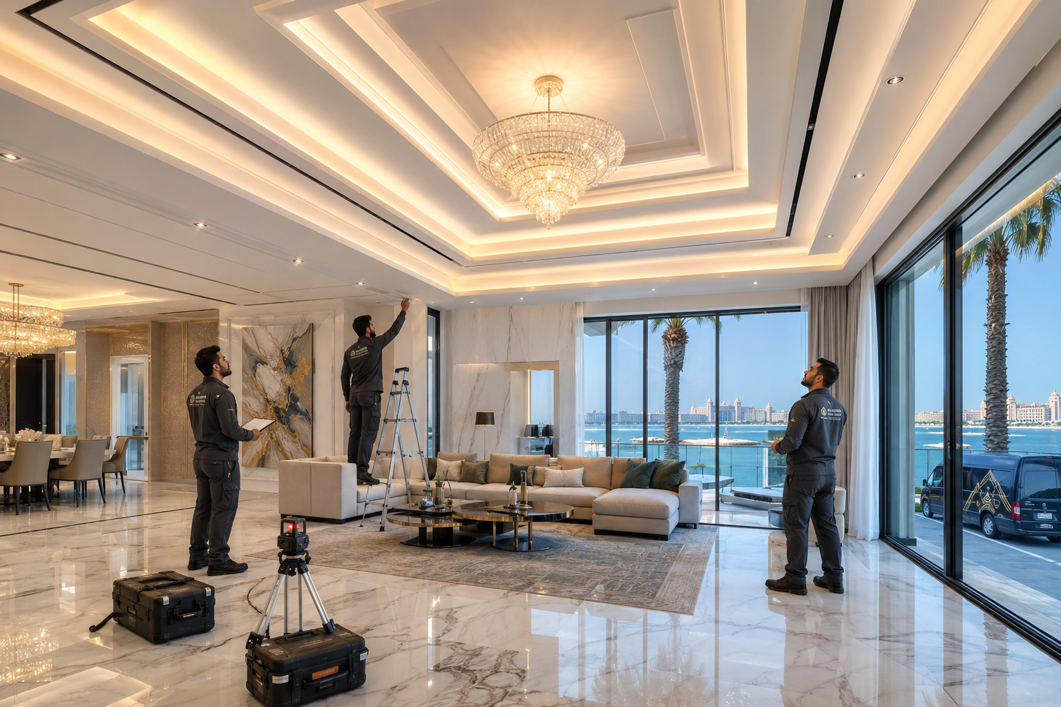 LED Cove Lighting Gypsum Work Dubai