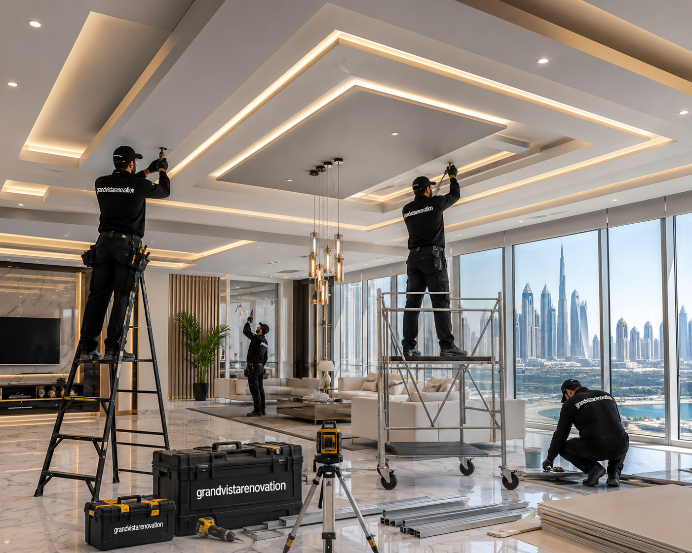Modern Residential Gypsum Work Dubai