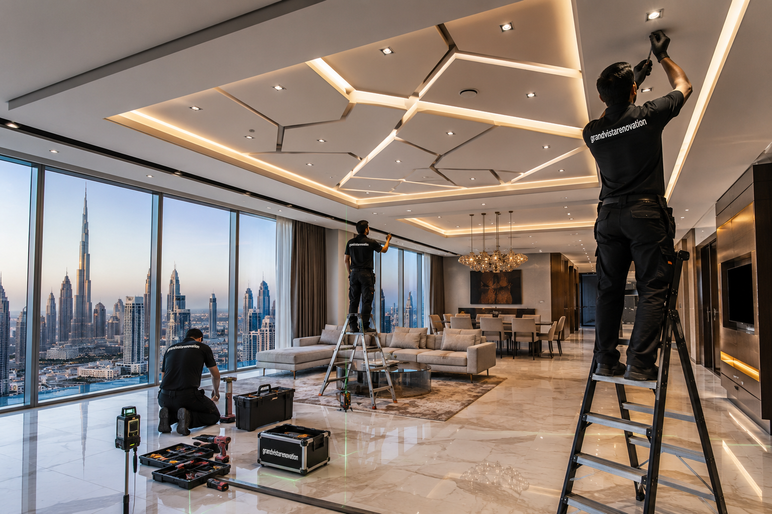 Commercial Gypsum Partition Installation Dubai